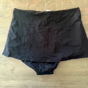 Seafolly Black High-Waisted Bikini Skirt